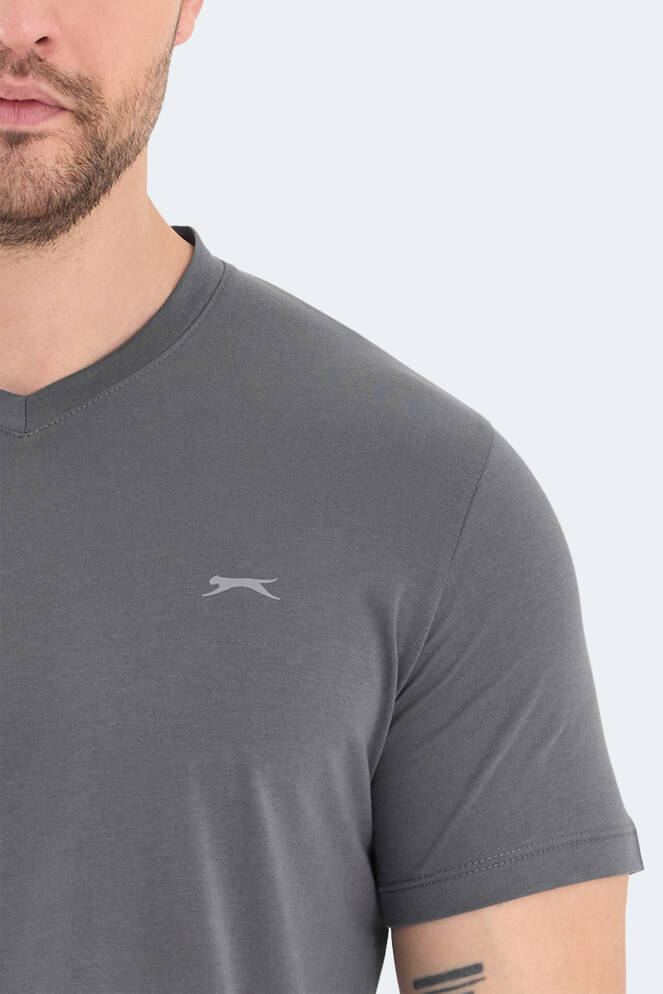 Slazenger RIVALDO Erkek Kısa Kollu T-Shirt Koyu Gri