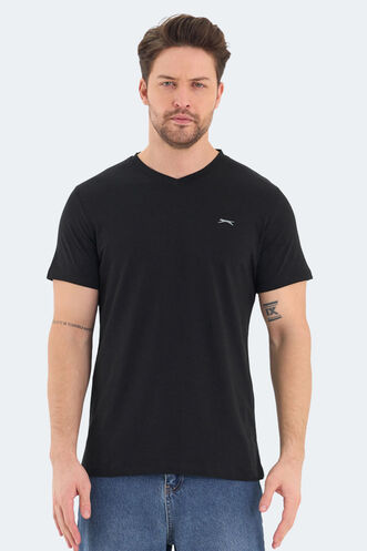 Slazenger - Slazenger RIVALDO Erkek Kısa Kollu T-Shirt Siyah