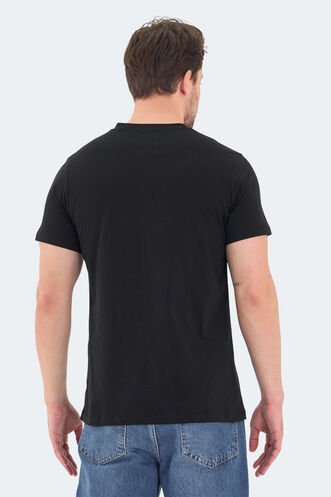 Slazenger RIVALDO Erkek Kısa Kollu T-Shirt Siyah - Thumbnail