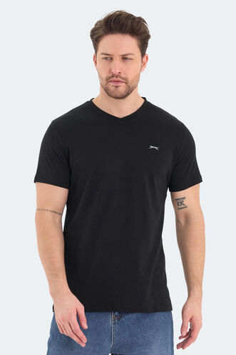 Slazenger RIVALDO Erkek Kısa Kollu T-Shirt Siyah - Thumbnail