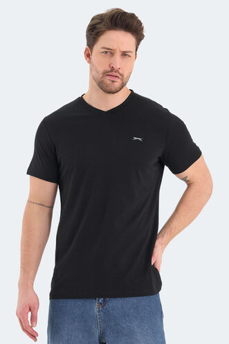 Slazenger RIVALDO Erkek Kısa Kollu T-Shirt Siyah - Thumbnail