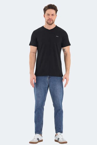 Slazenger RIVALDO Erkek Kısa Kollu T-Shirt Siyah - Thumbnail