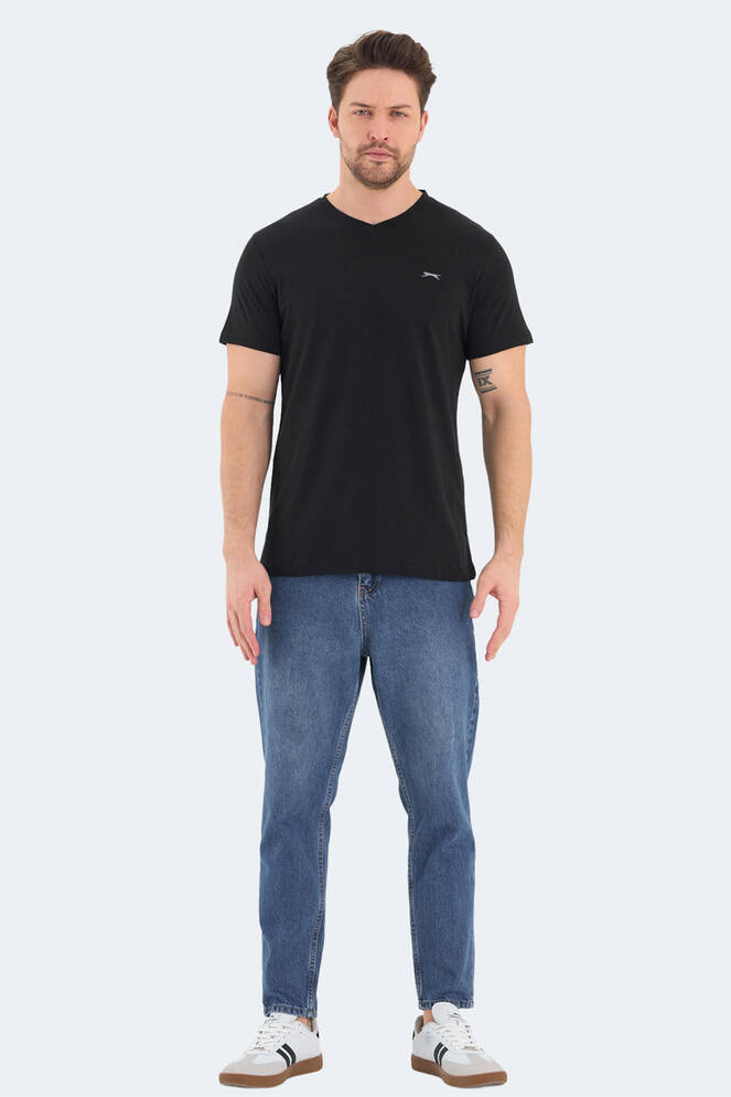 Slazenger RIVALDO Erkek Kısa Kollu T-Shirt Siyah