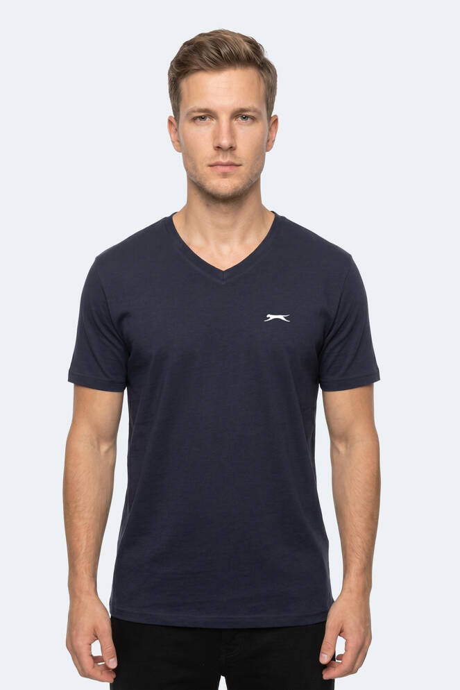 Slazenger RIVALDO IN Erkek V Yaka Lacivert Tişört