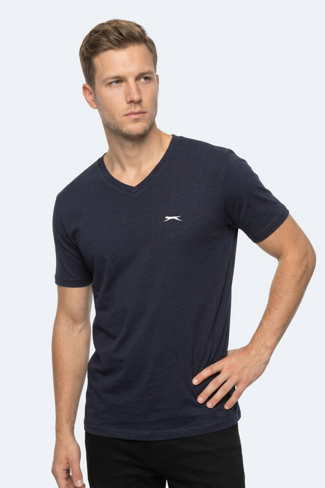 Slazenger RIVALDO IN Erkek V Yaka Lacivert Tişört