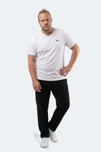 Slazenger - Slazenger RIVALDO JMB Erkek Büyük Beden Beyaz Tişört