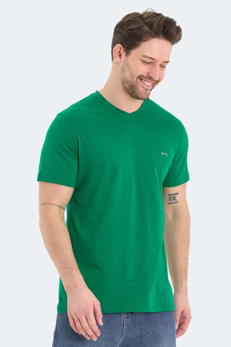Slazenger RIVALDO Men's Short Sleeve T-Shirt Green - Thumbnail