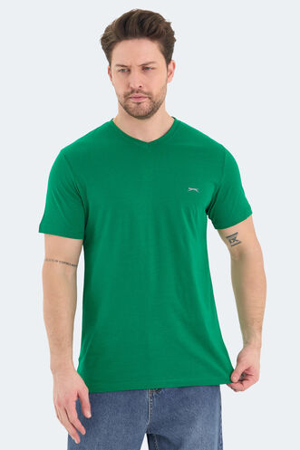 Slazenger RIVALDO Men's Short Sleeve T-Shirt Green - Thumbnail