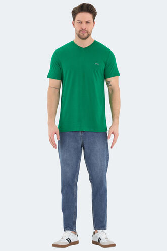 Slazenger RIVALDO Men's Short Sleeve T-Shirt Green - Thumbnail