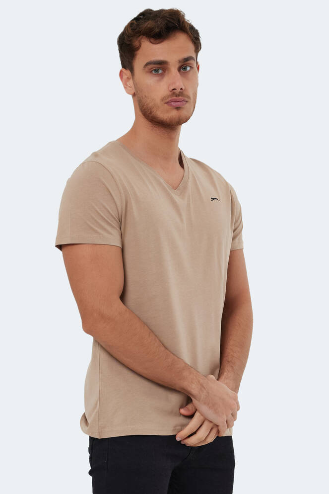 Slazenger RIVALDO Men's Short Sleeve T-Shirt Beige