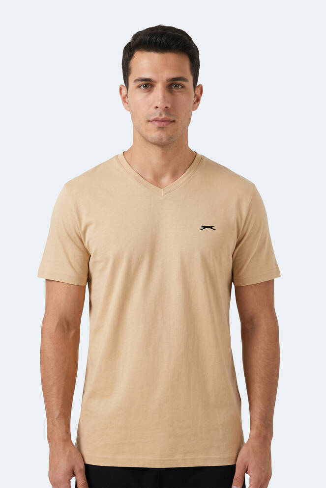Slazenger RIVALDO Men's Short Sleeve T-Shirt Beige