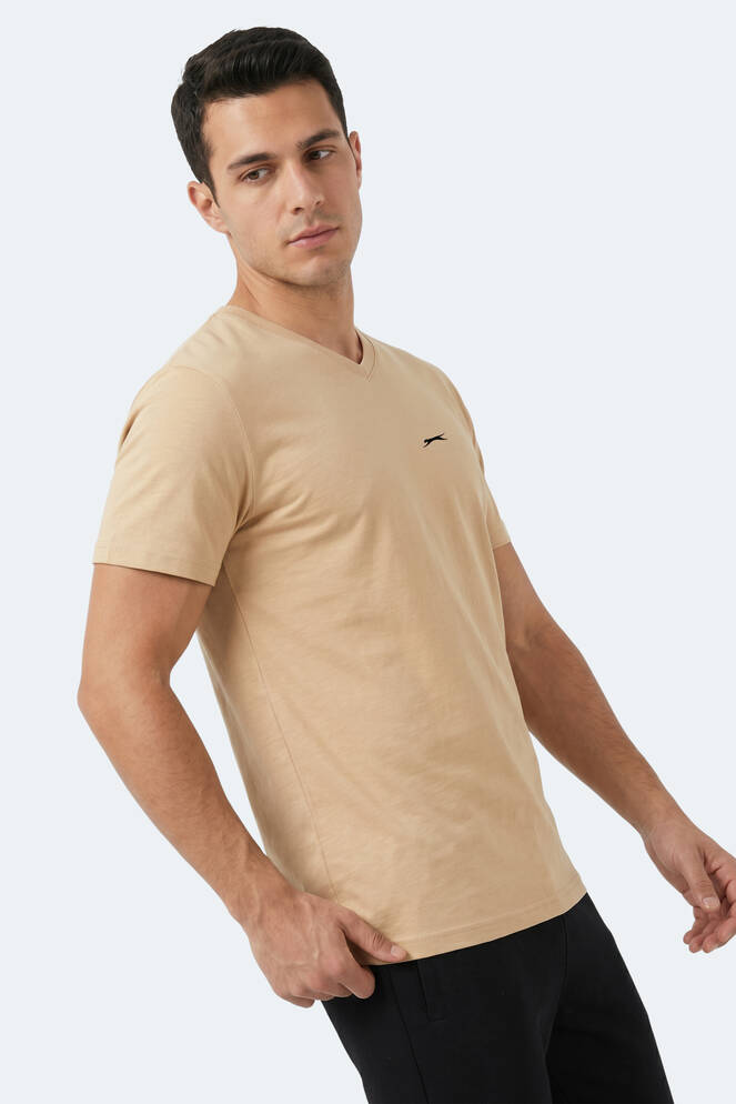 Slazenger RIVALDO Men's Short Sleeve T-Shirt Beige