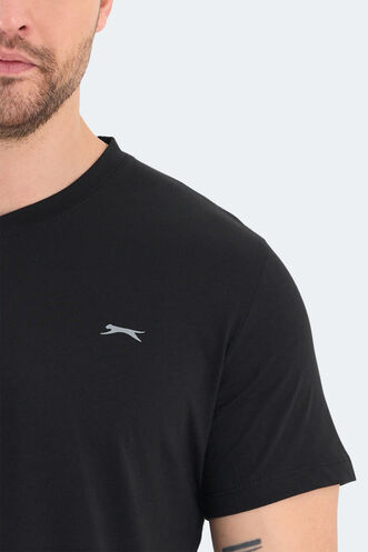 Slazenger RIVALDO Men's Short Sleeve T-Shirt Black - Thumbnail