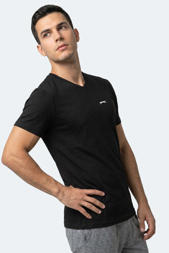 Slazenger RIVALDO Men's Short Sleeve T-Shirt Black - Thumbnail