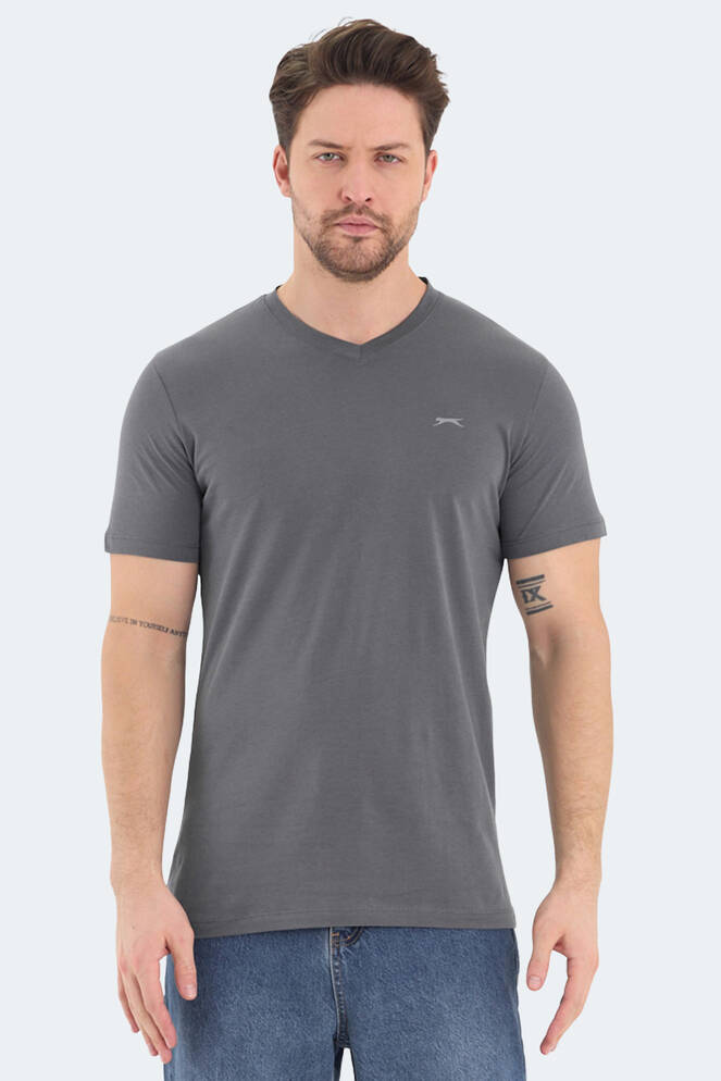 Slazenger RIVALDO Men's Short Sleeve T-Shirt Dark Grey
