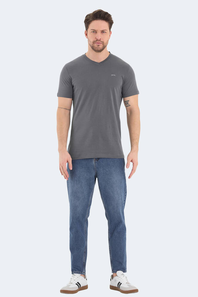 Slazenger RIVALDO Men's Short Sleeve T-Shirt Dark Grey