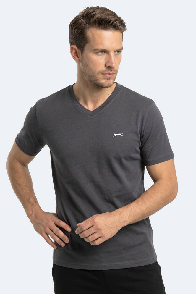 Slazenger RIVALDO Men's Short Sleeve T-Shirt Dark Grey