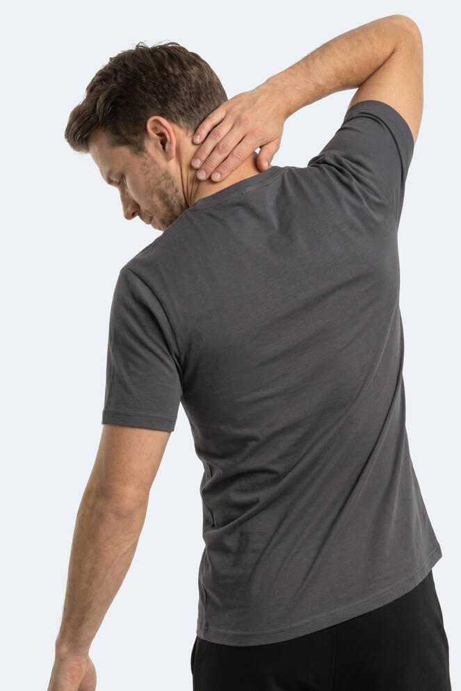 Slazenger RIVALDO Men's Short Sleeve T-Shirt Dark Grey