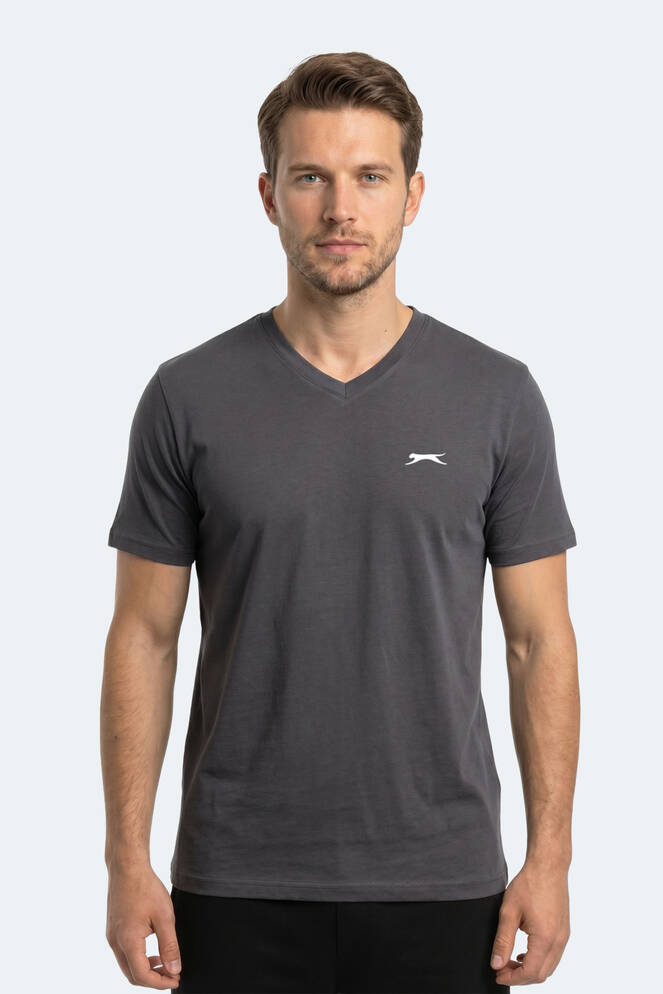 Slazenger RIVALDO Men's Short Sleeve T-Shirt Dark Grey
