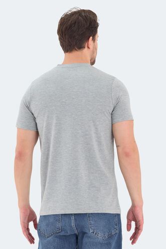 Slazenger RIVALDO Men's Short Sleeve T-Shirt Gray - Thumbnail