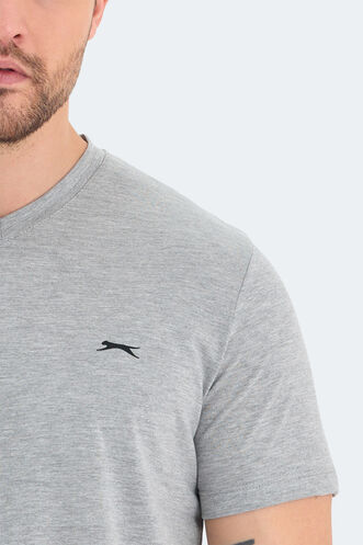 Slazenger RIVALDO Men's Short Sleeve T-Shirt Gray - Thumbnail