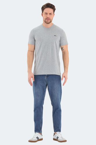 Slazenger RIVALDO Men's Short Sleeve T-Shirt Gray - Thumbnail