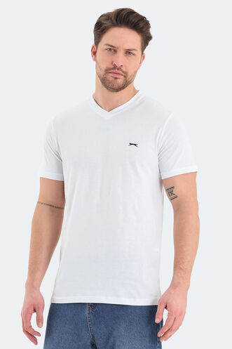 Slazenger RIVALDO Men's Short Sleeve T-Shirt White - Thumbnail