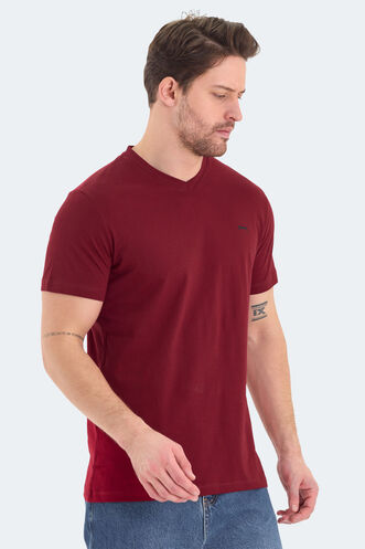 Slazenger RIVALDO Men's T-Shirt Burgundy - Thumbnail