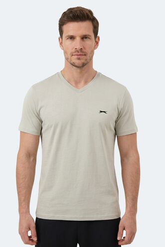 Slazenger - Slazenger RIVALDO T Erkek Açık Gri Tişört