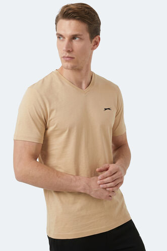 Slazenger - Slazenger RIVALDO T Erkek Bej Tişört