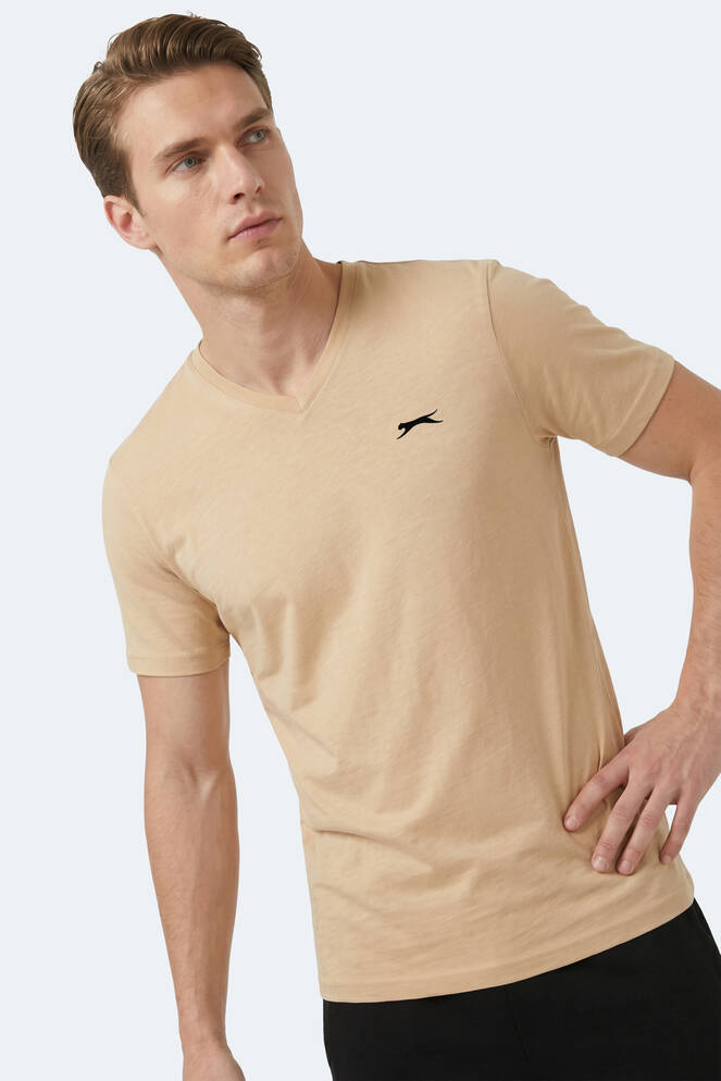 Slazenger RIVALDO T Erkek Bej Tişört