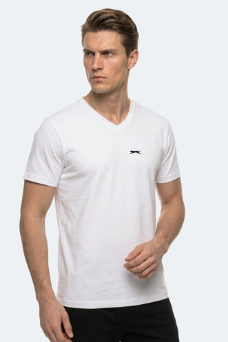 Slazenger - Slazenger RIVALDO T Erkek Beyaz Tişört