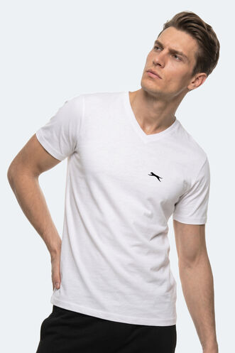 Slazenger RIVALDO T Erkek Beyaz Tişört - Thumbnail