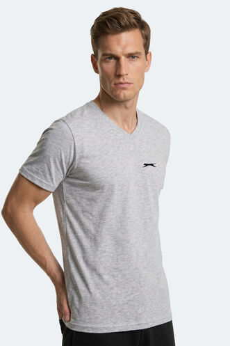 Slazenger RIVALDO T Erkek Gri Tişört - Thumbnail