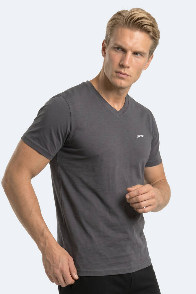 Slazenger RIVALDO T Erkek Koyu Gri Tişört