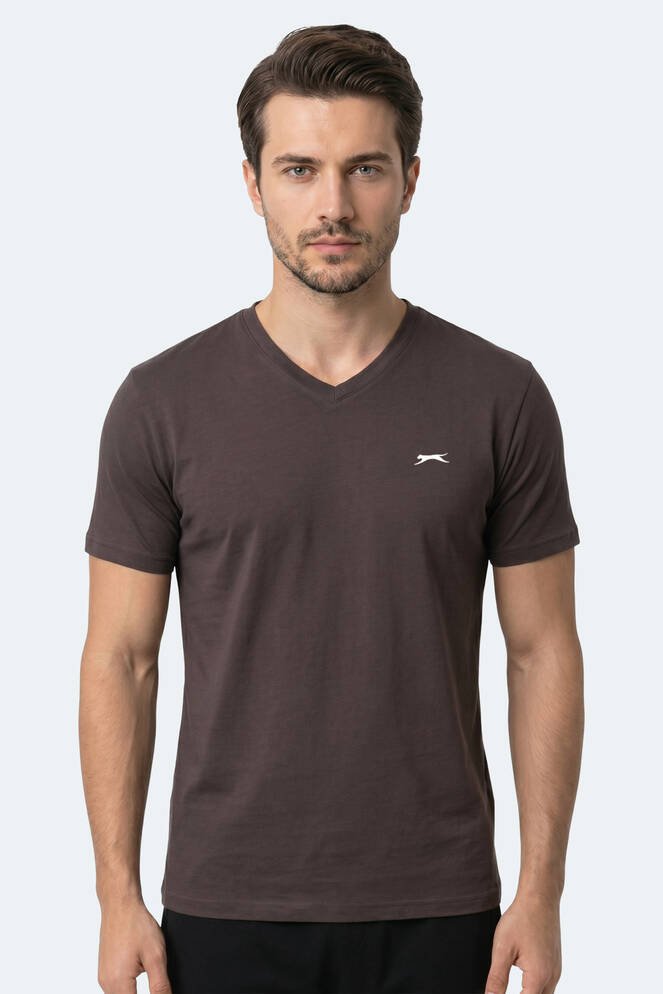 Slazenger RIVALDO T Erkek Koyu Kahve Tişört