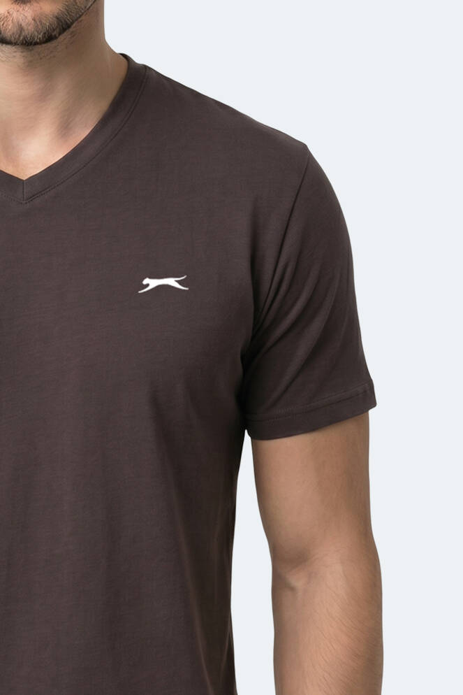 Slazenger RIVALDO T Erkek Koyu Kahve Tişört