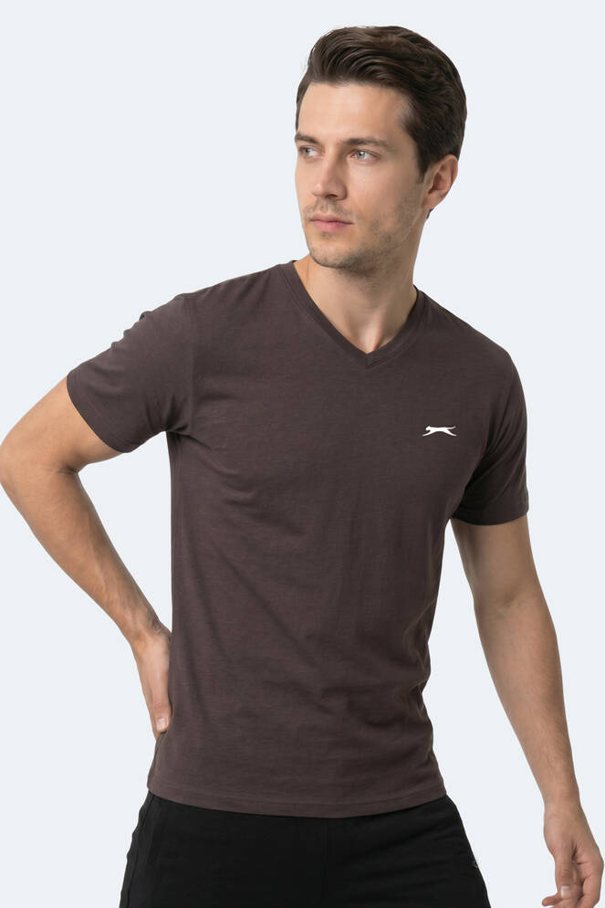 Slazenger RIVALDO T Erkek Koyu Kahve Tişört