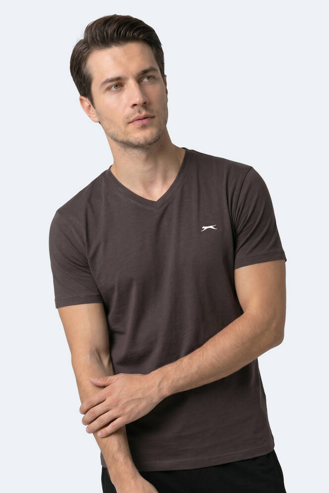 Slazenger RIVALDO T Erkek Koyu Kahve Tişört