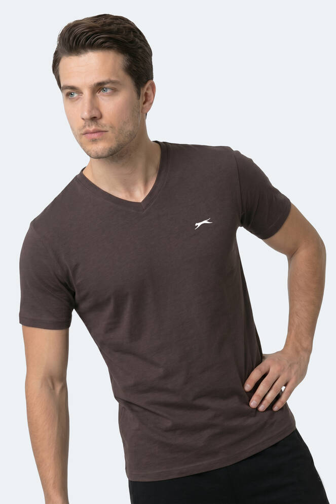 Slazenger RIVALDO T Erkek Koyu Kahve Tişört