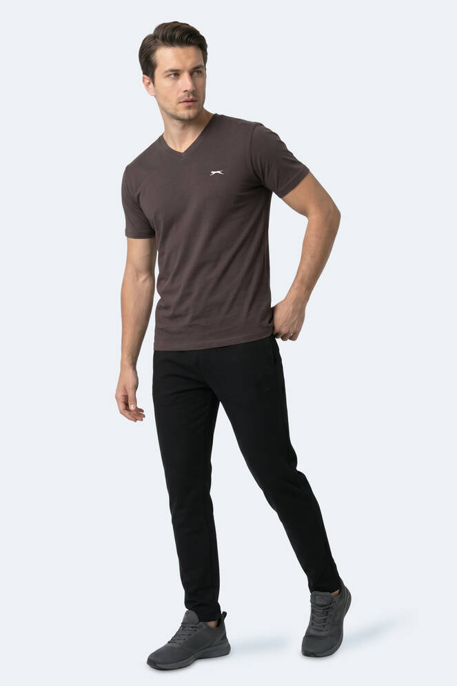 Slazenger RIVALDO T Erkek Koyu Kahve Tişört