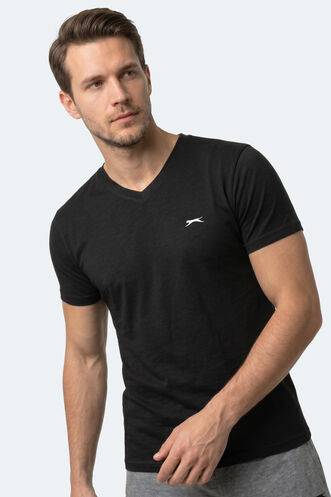 Slazenger RIVALDO T Erkek Siyah Tişört - Thumbnail