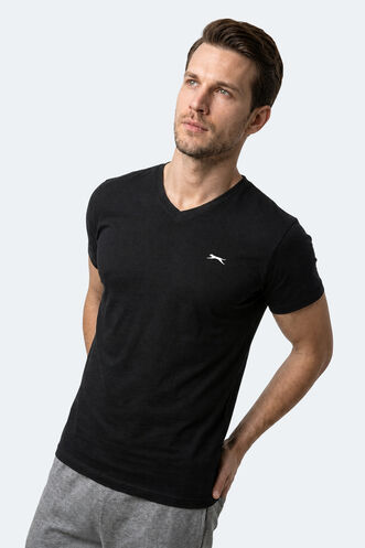 Slazenger RIVALDO T Erkek Siyah Tişört - Thumbnail