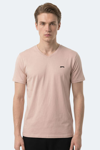 Slazenger - Slazenger RIVALDO T Erkek Taş Gri Tişört