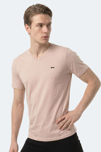 Slazenger RIVALDO T Erkek Taş Gri Tişört - Thumbnail