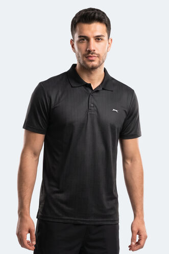 Slazenger - Slazenger ROBLES Erkek Polo Yaka Siyah Tişört