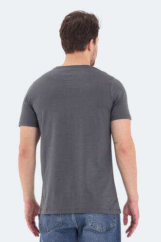 Slazenger ROSALVA Erkek Kısa Kollu T-Shirt Koyu Gri - Thumbnail