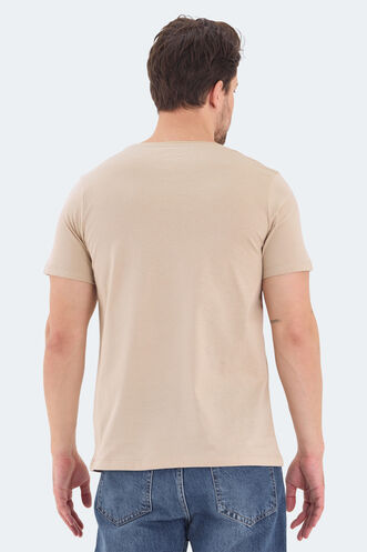 Slazenger ROSALVA Erkek Kısa Kollu T-Shirt Bej - Thumbnail