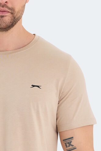 Slazenger ROSALVA Erkek Kısa Kollu T-Shirt Bej - Thumbnail