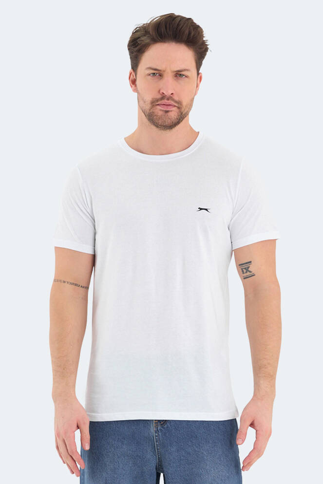 Slazenger ROSALVA Erkek Kısa Kollu T-Shirt Beyaz
